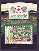 St Vincent 1986 World Cup Football m/sheet,$2.50 (Mexico Team) unmounted mint SG MS 995d