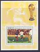 St Vincent - Bequia 1986 World Cup Football $1.75 perf m/sheet (Bulgaria v France) unmounted mint