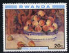 Rwanda 1980 Impressionist Paintings 20c Still Life by Renoir unmounted mint, SG 996