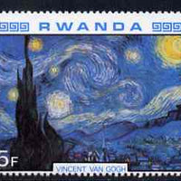 Rwanda 1980 Impressionist Paintings 5F Starry Night by Van Gogh unmounted mint, SG 1000