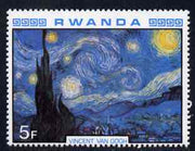 Rwanda 1980 Impressionist Paintings 5F Starry Night by Van Gogh unmounted mint, SG 1000