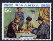 Rwanda 1980 Impressionist Paintings 50F The Card Players by Cezanne unmounted mint, SG 1002