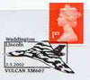 Postmark - Great Britain 2002 cover with Waddington, Lincoln cancel illustrated with Vulcan XM607