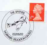 Postmark - Great Britain 2002 cover with Thornaby cancel illustrated with Spitfire