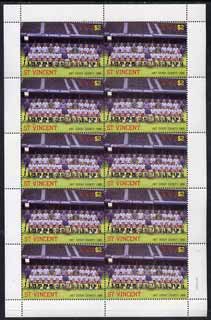 St Vincent 1987 English Football teams $2 Derby County complete perf sheet of 10 unmounted mint, SG 1095