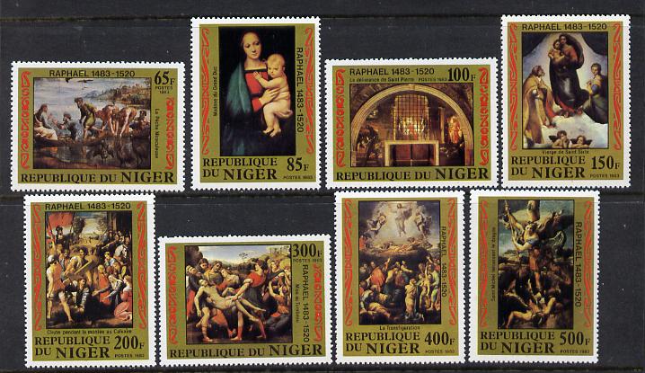 Niger Republic 1983 Birth Anniversary of Raphael set of 8 unmounted mint