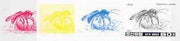 North Korea 1993 Insects 90ch (Wasp) value set of 4 imperf progressive proofs comprising the 4 individual colours (magenta, yellow, blue & black) as SG N3272
