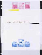 North Korea 1994 Chinese New Year - Year of the Dog sheetlet #4 containing 1wn and 2 x 40ch values, the set of 5 imperf progressive proofs comprising the 5 individual colours (magenta, yellow, blue, black & gold) unmounted mint as SG N3361 & 3363