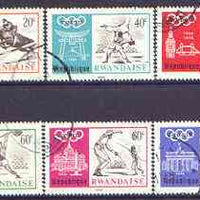 Rwanda 1966 Mexico Olympic Games (2nd issue) set of 6 cto used, SG 271-76