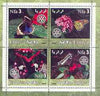 Eritrea 2002 Butterfliess #02 perf sheetlet containing set of 4 values with Rotary Logo unmounted mint