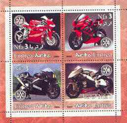Eritrea 2002 Motorcycles #02 perf sheetlet containing set of 4 values with Rotary Logo unmounted mint