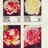 Staffa 1979 Roses #1 (Tea Lettuce, Gloria Dei etc) imperf,set of 4 values (12p to 70p) unmounted mint