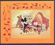 Dominica 1979 Int Year of the Child (Mickey Mouse at the Piano) perf m/sheet unmounted mint, SG MS 700