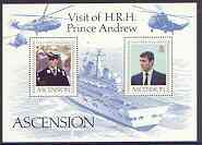 Ascension 1984 Visit of Prince Andrew perf m/sheet unmounted mint, SG MS 358
