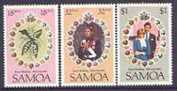 Samoa 1981 Royal Wedding perf set of 3 unmounted mint, SG 599-601