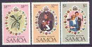 Samoa 1981 Royal Wedding perf set of 3 unmounted mint, SG 599-601