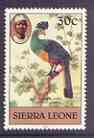 Sierra Leone 1983 Great Blue Turaco 30c (with 1983 imprint) unmounted mint SG 768