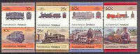 Tuvalu - Nanumaga 1985 Locomotives #1 (Leaders of the World) perf set of 8 unmounted mint