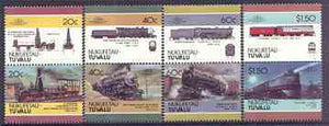 Tuvalu - Nukufetau 1986 Locomotives #2 (Leaders of the World) set of 8 unmounted mint