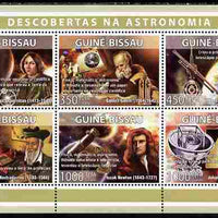 Guinea - Bissau 2008 Pioneers of Astronomy perf sheetlet containing 6 values unmounted mint Michel 3930-35