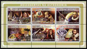 Guinea - Bissau 2008 Pioneers of Astronomy perf sheetlet containing 6 values unmounted mint Michel 3930-35