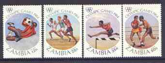Zambia 1984 Los Angeles Olympic Games perf set of 4 unmounted mint, SG 408-11
