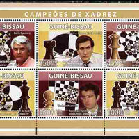 Guinea - Bissau 2008 Chess Champions perf sheetlet containing 6 values unmounted mint Michel 3937-42