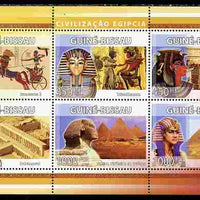 Guinea - Bissau 2008 Egyptology perf sheetlet containing 6 values unmounted mint Michel 3937-42