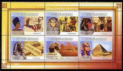 Guinea - Bissau 2008 Egyptology perf sheetlet containing 6 values unmounted mint Michel 3937-42