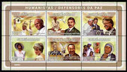Guinea - Bissau 2008 Humanitarians perf sheetlet containing 6 values unmounted mint Michel 3951-56