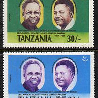 Tanzania 1987 Chama Cha 30s with yellow omitted plus normal unmounted mint (SG 511var)