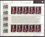 St Helena 1980 75th Anniversary of Wellington's Visit perf set of 2 each in sheetlets of 10 with text unmounted mint, SG 367-68