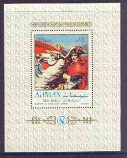 Ajman 1970 Paintings of Napoleon Bonaparte perf m/sheet by David (without gum) Mi BL191A