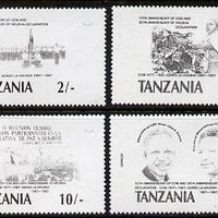 Tanzania 1987 Chama Cha the set of 4 values each in perf proof singles in black only unmounted mint (as SG 508-11)