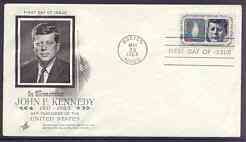 United States 1964 President Kennedy Memorial Issue on illustrated cover with first day cancel, SG 1228