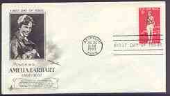 United States 1963 Amelia Earhart Commemoration (aviator) Issue on illustrated cover with first day cancel, SG 1216