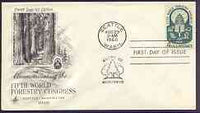 United States 1960 Fifth World Forestry Conference on illustrated cover with first day cancel, SG 1155