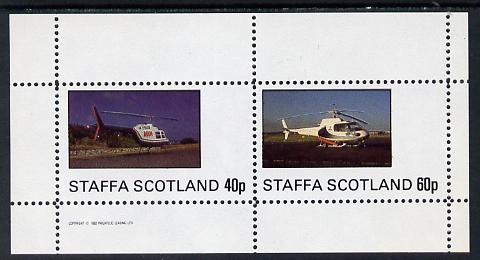 Staffa 1982 Helicopters #1 perf set of 2 values (40p & 60p) unmounted mint