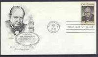 United States 1965 Churchill Commemoration on illustrated cover with first day cancel, SG 1246
