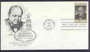 United States 1965 Churchill Commemoration on illustrated cover with first day cancel, SG 1246