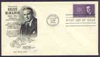 United States 1962 Brien McMahon (Father of Nuclear Policy) on illustrated cover with first day cancel, SG 1199