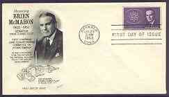 United States 1962 Brien McMahon (Father of Nuclear Policy) on illustrated cover with first day cancel, SG 1199