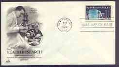 United States 1984 Health Research on illustrated cover with first day cancel, SG 2084