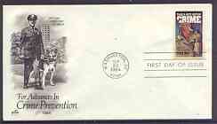 United States 1984 National Crime Prevention Month on illustrated cover with first day cancel, SG 2099