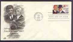 United States 1985 Aviation Pioneers - Lawrence & Elmer Sperry on illustrated cover with first day cancel, SG A2143