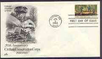 United States 1983 Civilian Conservation Corps on illustrated cover with first day cancel, SG 2021