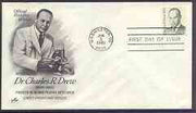 United States 1980-88 Great Americans - Dr Charles R Drew 35c on illustrated cover with first day cancel, SG 1832