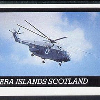 Bernera 1982 Helicopters #1 imperf souvenir sheet (£1 value) unmounted mint