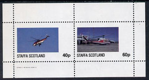 Staffa 1982 Helicopters #2 perf set of 2 values (40p & 60p) unmounted mint