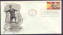 United States 1977 Centenary of Sound recording (cover shows Al Jolson) on illustrated cover with first day cancel, SG 1681